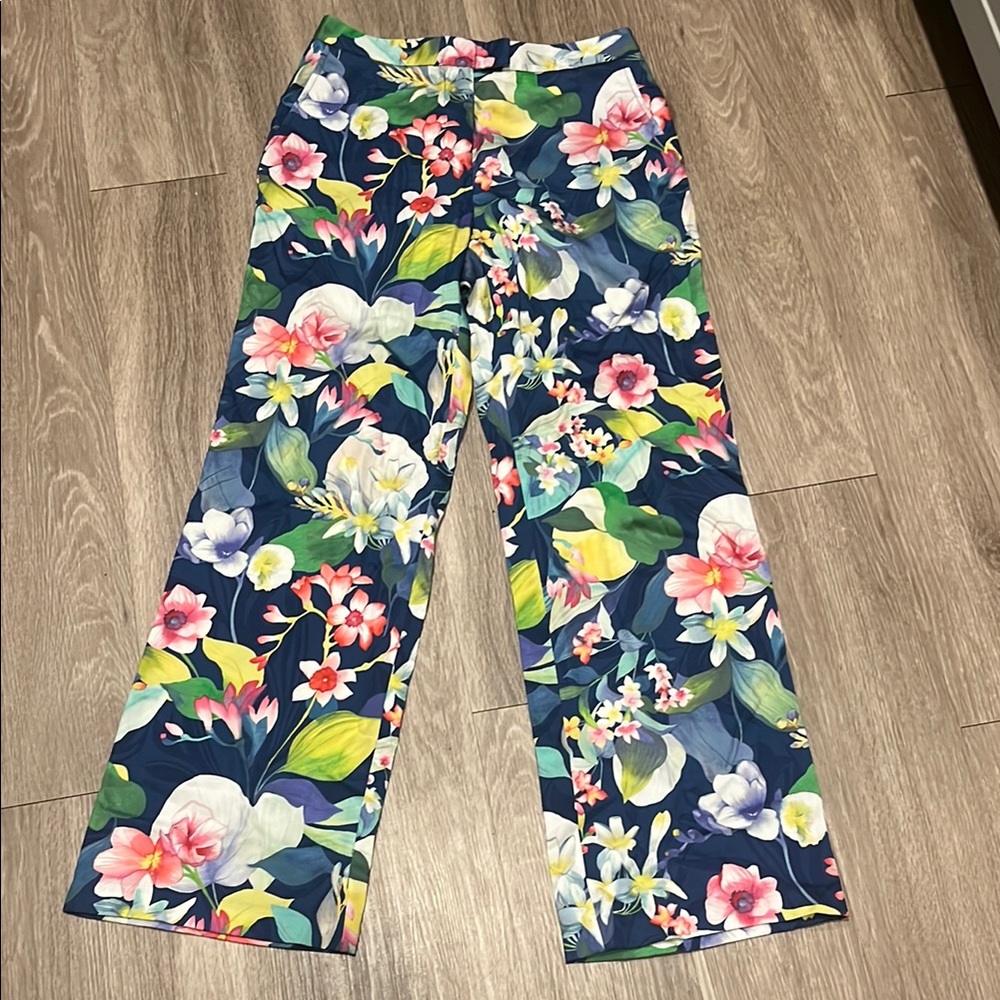 NWT J. McLaughlin Blue and Green Wide Leg Pants